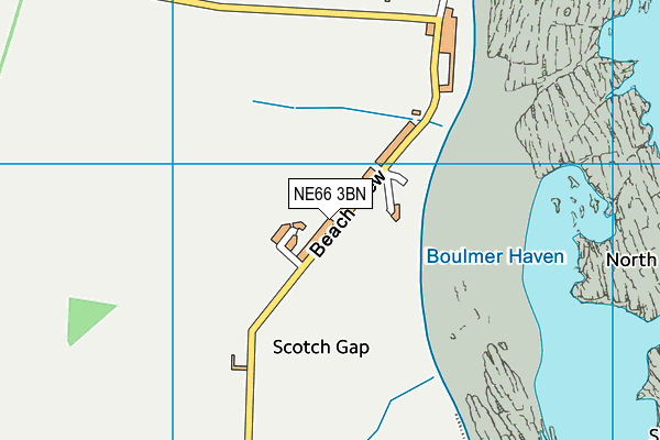NE66 3BN map - OS VectorMap District (Ordnance Survey)