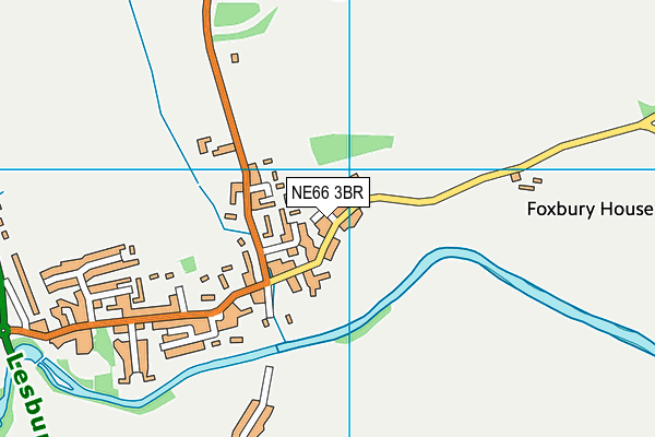 NE66 3BR map - OS VectorMap District (Ordnance Survey)
