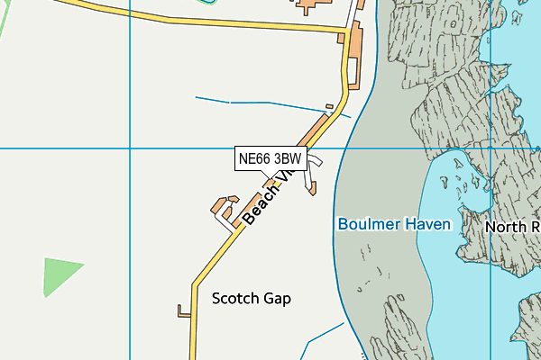 NE66 3BW map - OS VectorMap District (Ordnance Survey)