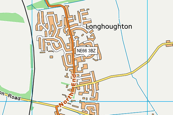 NE66 3BZ map - OS VectorMap District (Ordnance Survey)