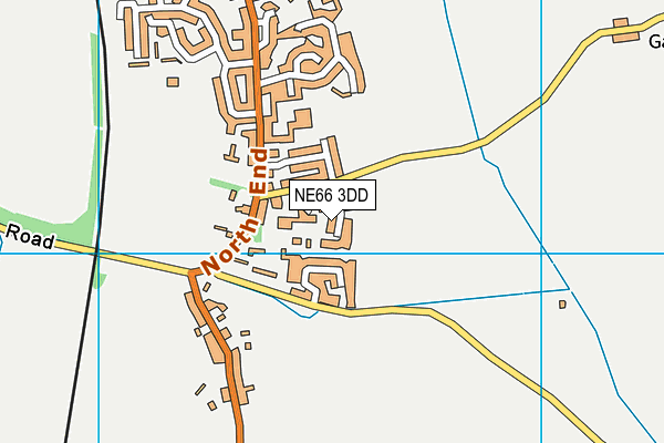 NE66 3DD map - OS VectorMap District (Ordnance Survey)