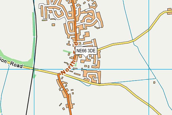 NE66 3DE map - OS VectorMap District (Ordnance Survey)