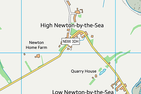 NE66 3DH map - OS VectorMap District (Ordnance Survey)
