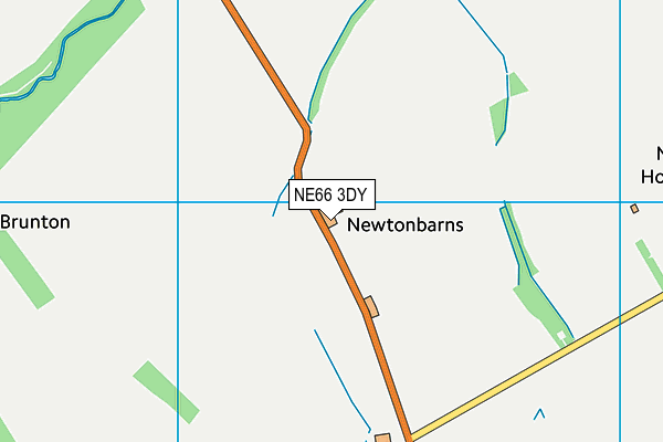 NE66 3DY map - OS VectorMap District (Ordnance Survey)