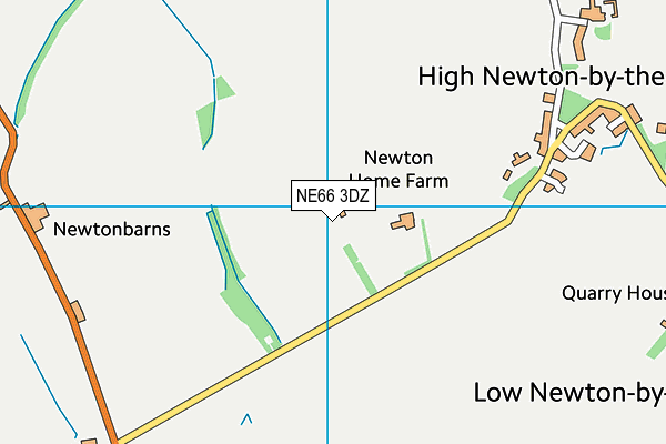 NE66 3DZ map - OS VectorMap District (Ordnance Survey)