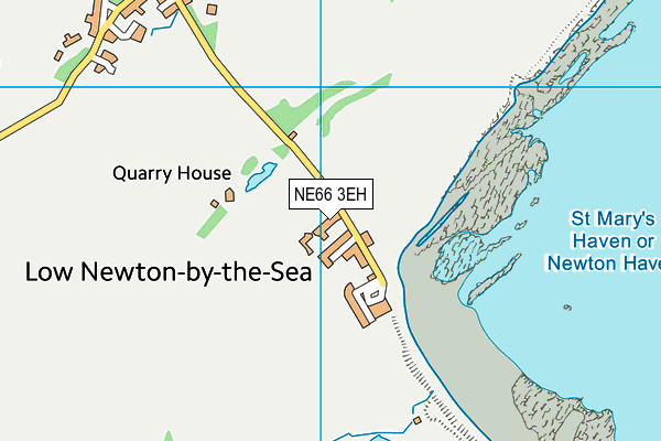 NE66 3EH map - OS VectorMap District (Ordnance Survey)