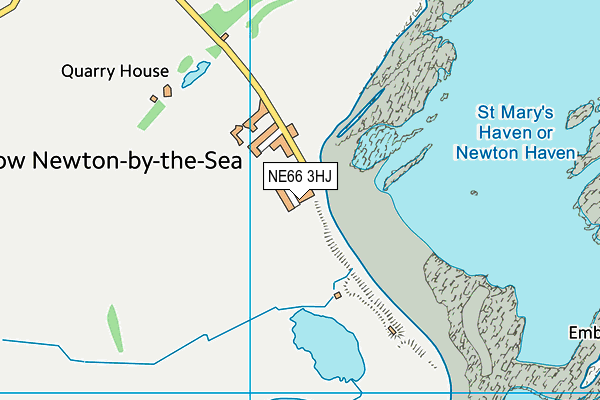 NE66 3HJ map - OS VectorMap District (Ordnance Survey)