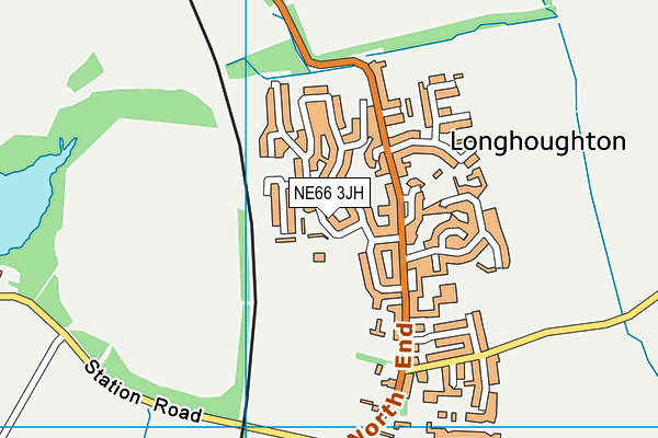 Westfield Park map (NE66 3JH) - OS VectorMap District (Ordnance Survey)