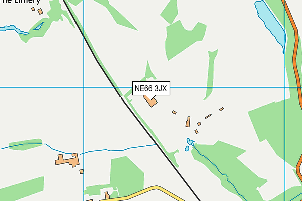 NE66 3JX map - OS VectorMap District (Ordnance Survey)