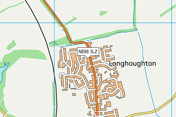 NE66 3LZ map - OS VectorMap District (Ordnance Survey)