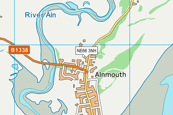 NE66 3NH map - OS VectorMap District (Ordnance Survey)