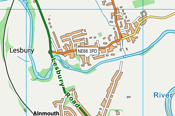 NE66 3PD map - OS VectorMap District (Ordnance Survey)