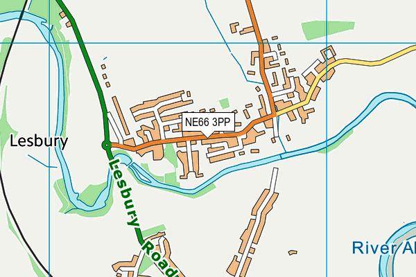 NE66 3PP map - OS VectorMap District (Ordnance Survey)