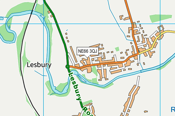 NE66 3QJ map - OS VectorMap District (Ordnance Survey)