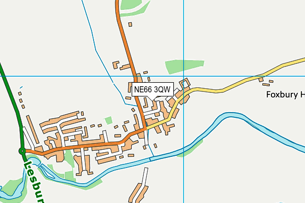 NE66 3QW map - OS VectorMap District (Ordnance Survey)