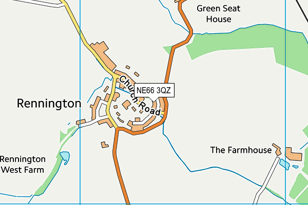 NE66 3QZ map - OS VectorMap District (Ordnance Survey)