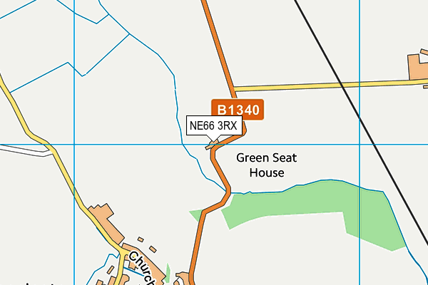 NE66 3RX map - OS VectorMap District (Ordnance Survey)