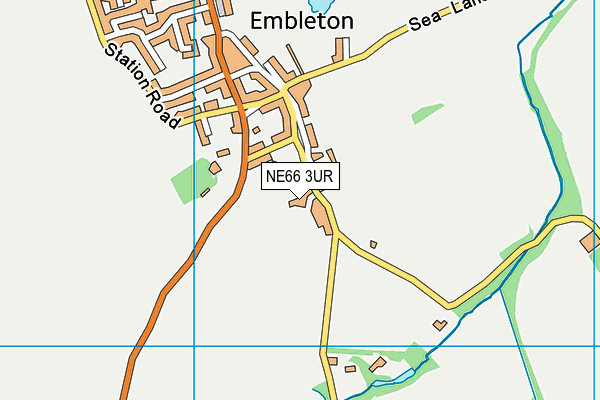Embleton Playing Fields map (NE66 3UR) - OS VectorMap District (Ordnance Survey)