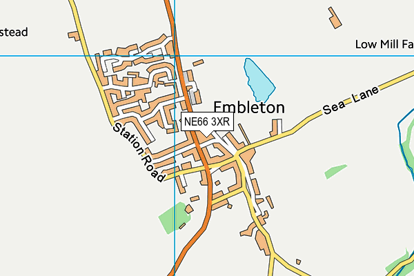 Embleton Vincent Edwards Church of England Primary School map (NE66 3XR) - OS VectorMap District (Ordnance Survey)