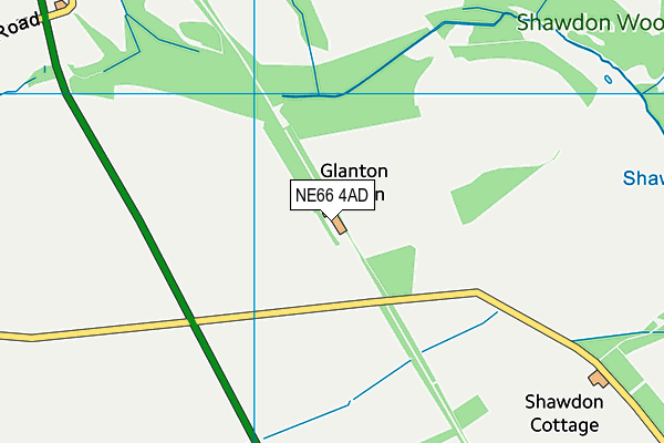 NE66 4AD map - OS VectorMap District (Ordnance Survey)