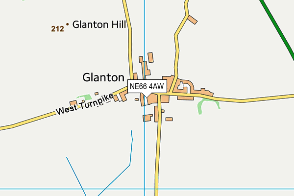 NE66 4AW map - OS VectorMap District (Ordnance Survey)