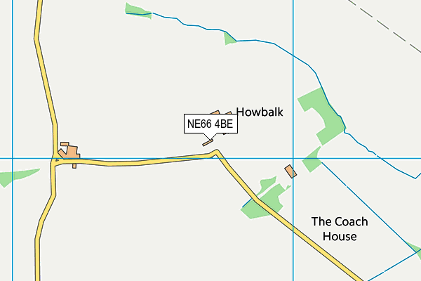 NE66 4BE map - OS VectorMap District (Ordnance Survey)