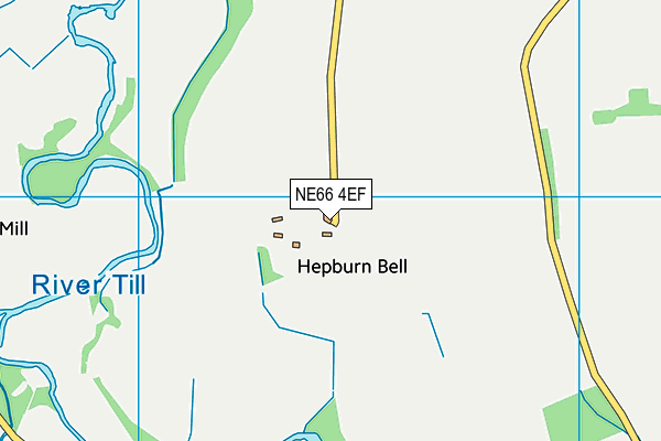 NE66 4EF map - OS VectorMap District (Ordnance Survey)