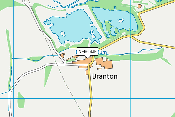 Branton Community Primary School map (NE66 4JF) - OS VectorMap District (Ordnance Survey)