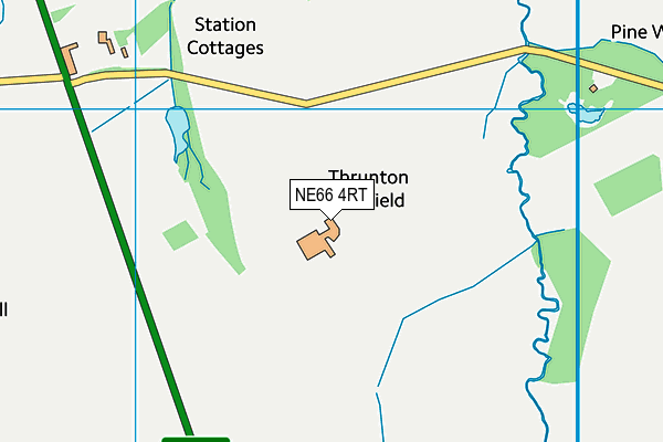 NE66 4RT map - OS VectorMap District (Ordnance Survey)
