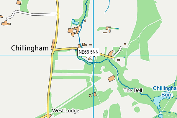 NE66 5NN map - OS VectorMap District (Ordnance Survey)