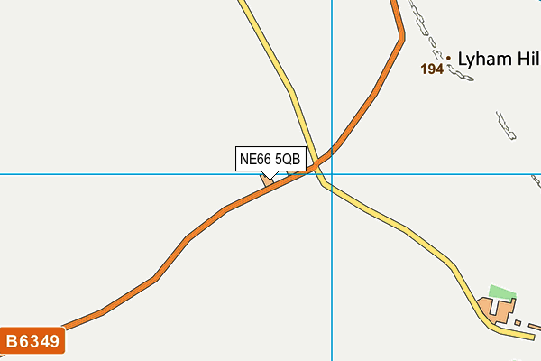 NE66 5QB map - OS VectorMap District (Ordnance Survey)