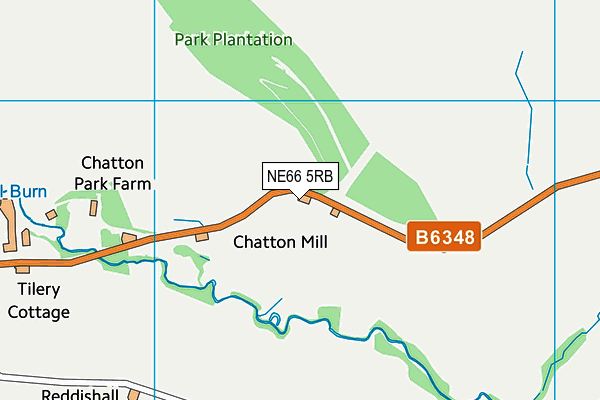 NE66 5RB map - OS VectorMap District (Ordnance Survey)