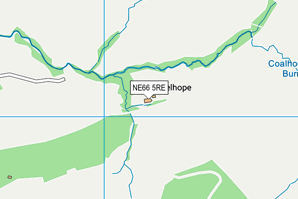 NE66 5RE map - OS VectorMap District (Ordnance Survey)