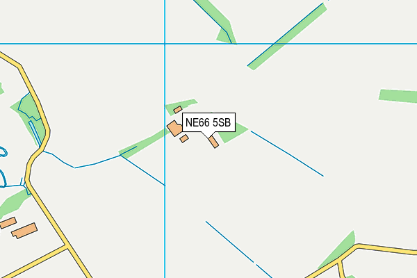NE66 5SB map - OS VectorMap District (Ordnance Survey)