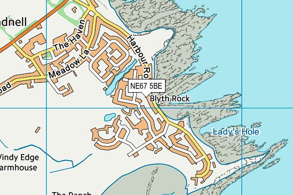 NE67 5BE map - OS VectorMap District (Ordnance Survey)