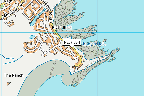 NE67 5BH map - OS VectorMap District (Ordnance Survey)