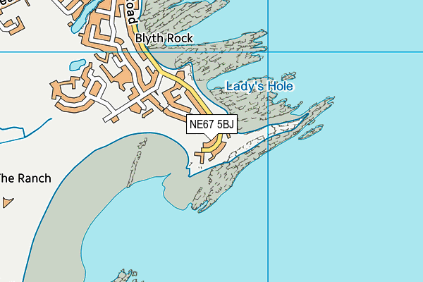 NE67 5BJ map - OS VectorMap District (Ordnance Survey)