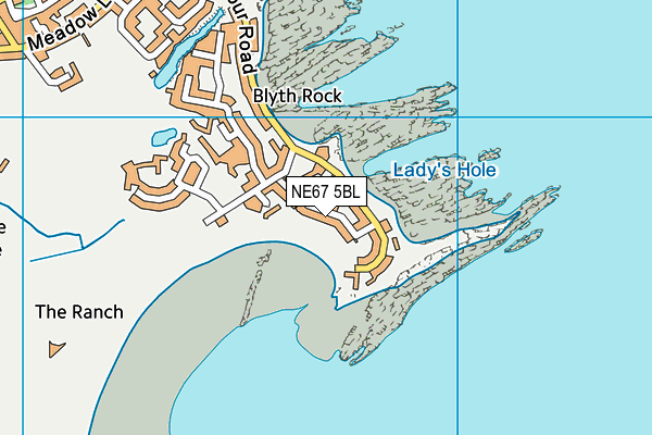 NE67 5BL map - OS VectorMap District (Ordnance Survey)