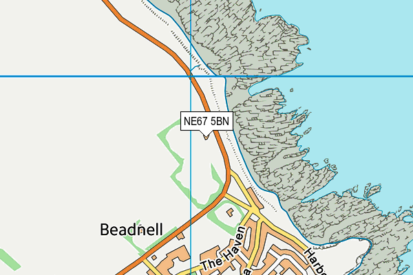 NE67 5BN map - OS VectorMap District (Ordnance Survey)