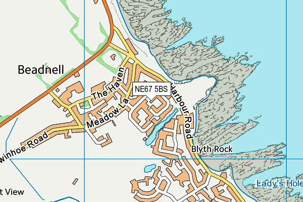 NE67 5BS map - OS VectorMap District (Ordnance Survey)