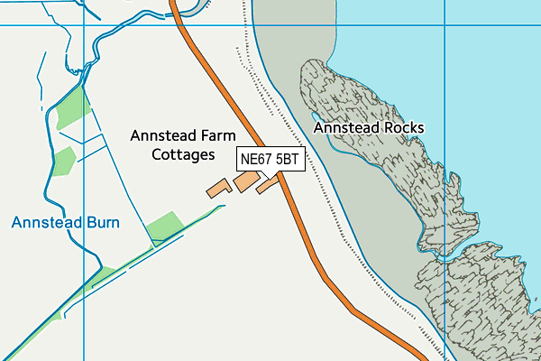 NE67 5BT map - OS VectorMap District (Ordnance Survey)