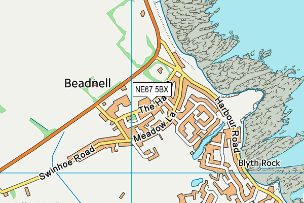 NE67 5BX map - OS VectorMap District (Ordnance Survey)
