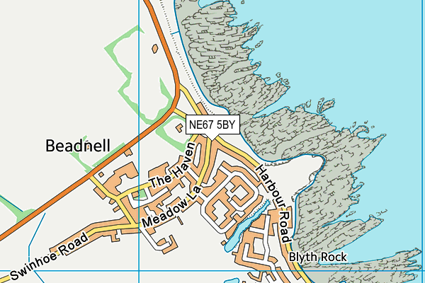 NE67 5BY map - OS VectorMap District (Ordnance Survey)