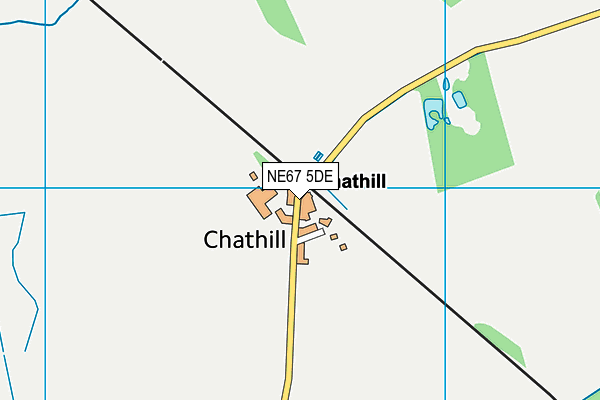 NE67 5DE map - OS VectorMap District (Ordnance Survey)