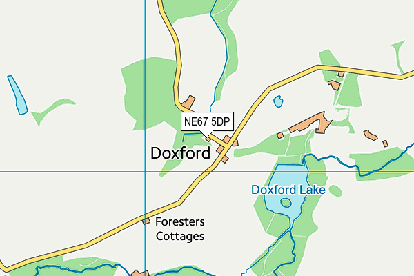 NE67 5DP map - OS VectorMap District (Ordnance Survey)