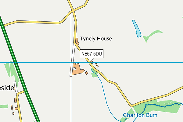 NE67 5DU map - OS VectorMap District (Ordnance Survey)