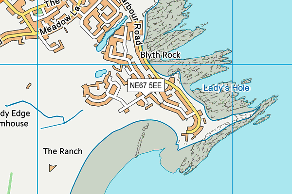 NE67 5EE map - OS VectorMap District (Ordnance Survey)