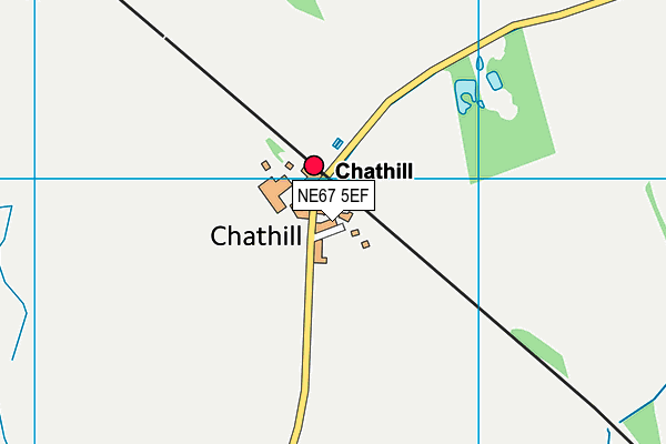 NE67 5EF map - OS VectorMap District (Ordnance Survey)