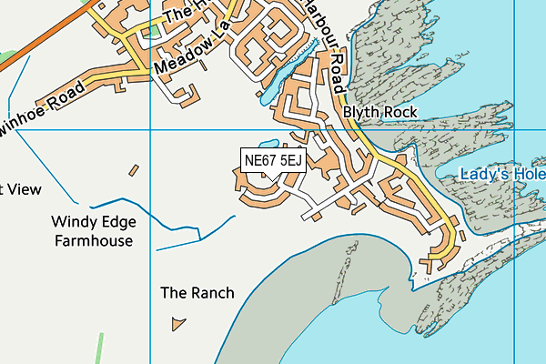 NE67 5EJ map - OS VectorMap District (Ordnance Survey)