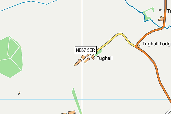 NE67 5ER map - OS VectorMap District (Ordnance Survey)